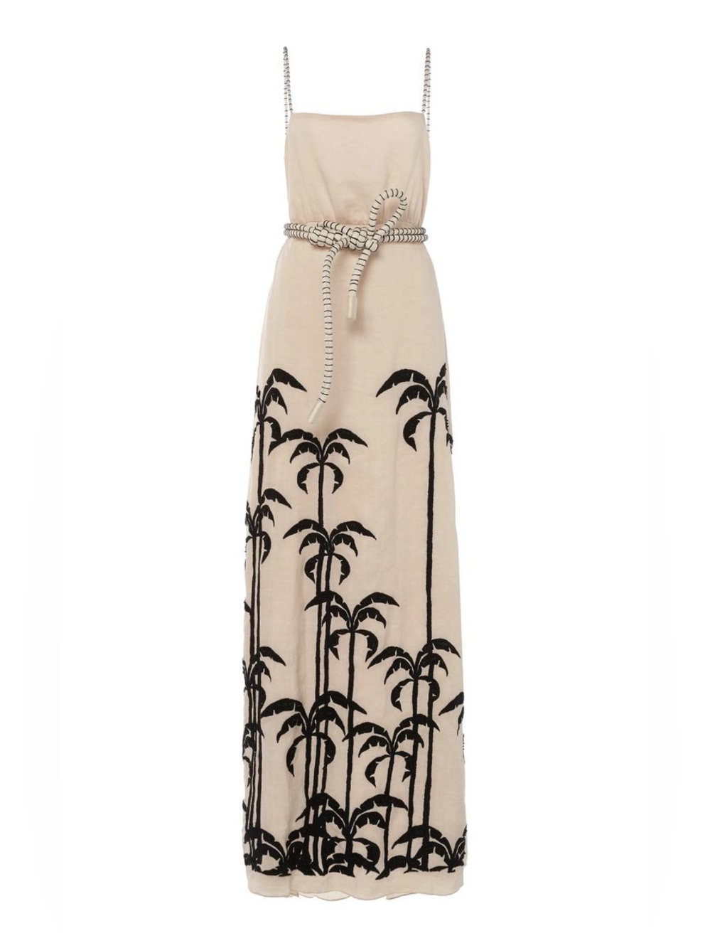 Johanna Ortiz Salonniere embroidered belted linen maxi dress - Picture 2 of 2